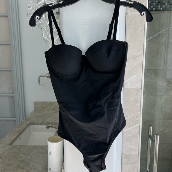 Tory Burch Lipsi Convertible One-Piece Swimsuit Black - Picture 2 of 15